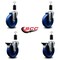 Service Caster 5'' Solid Poly Wheel Swivel 1-3/8'' Expanding Stem Caster Set 2 Brakes, 4PK SCC-EX20S514-SPUS-2-PLB-2-138 - alternate 4